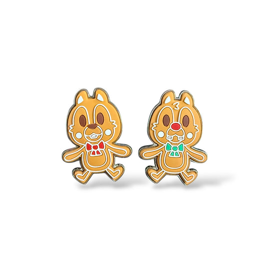 Disney Parks Chip n' Dale Gingerbread Build-a-Pin Set