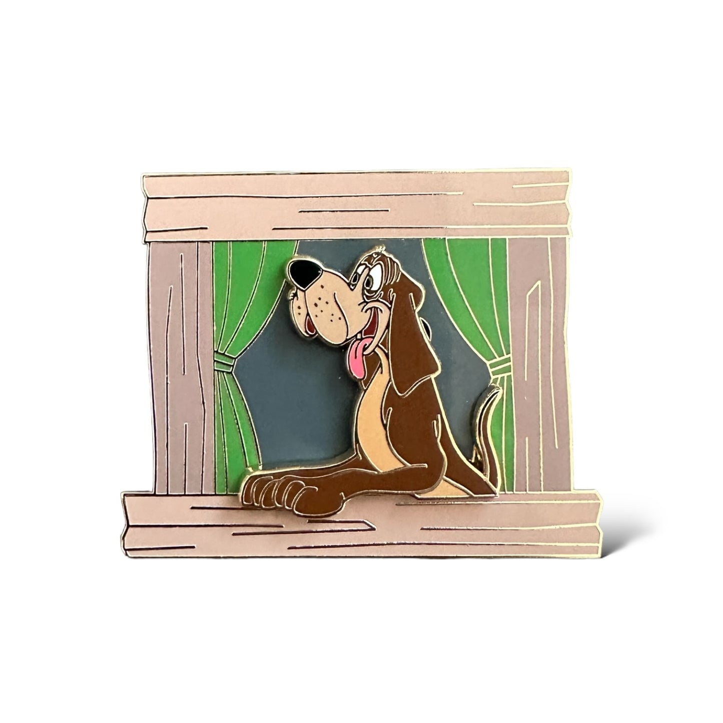 DSSH Dogs in Window Bruno Pin