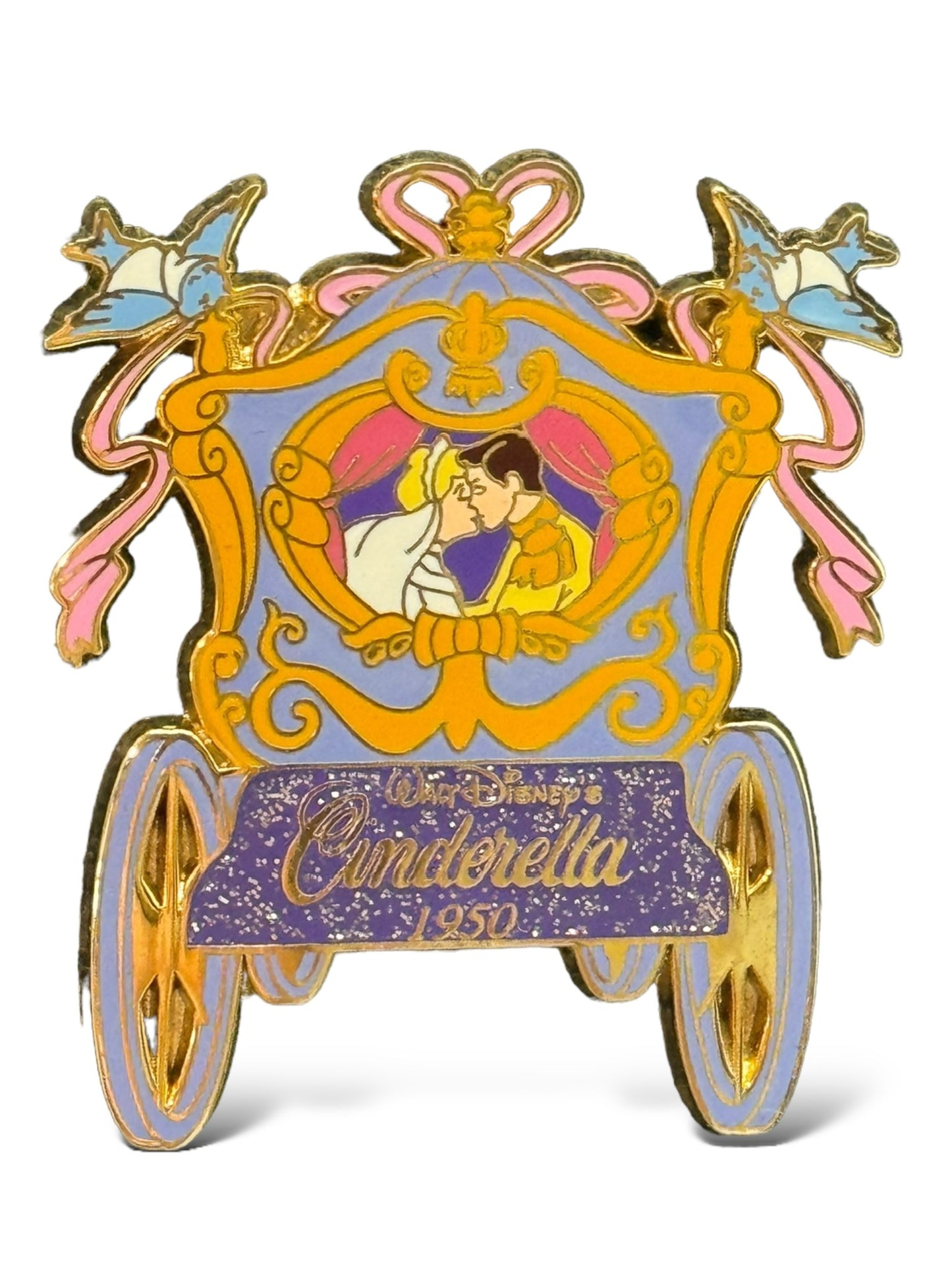 JDS History of Art Cinderella and Prince Charming Wedding Coach Pin
