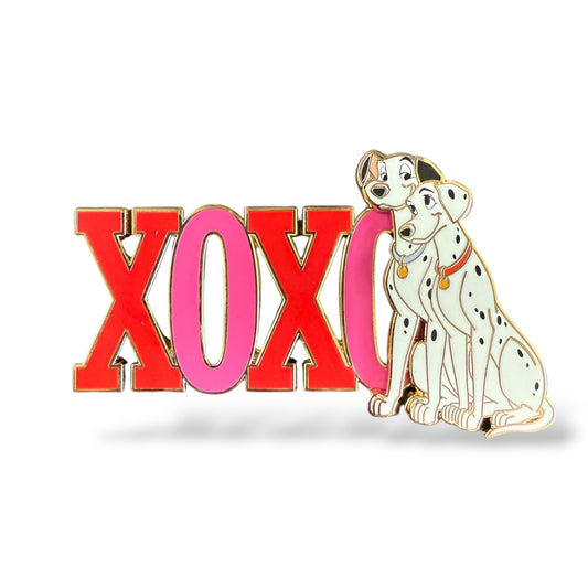 DSSH XOXO Valentine's Day Pongo and Perdita Pin