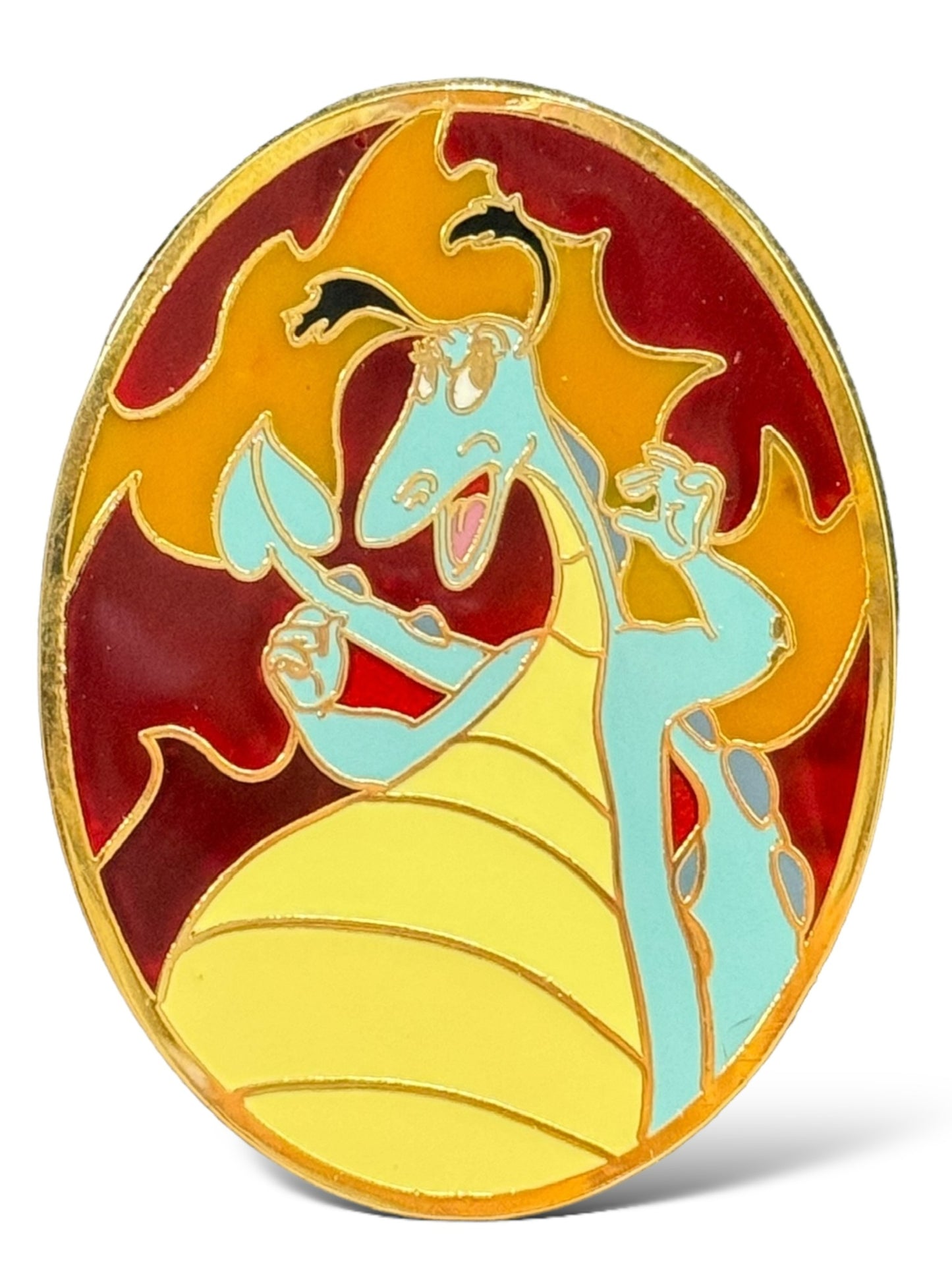 DSSH Stain Glass Dragons Reluctant Dragon Pin