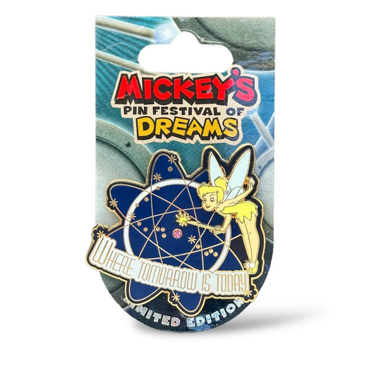 DLR Mickey's Pin Festival of Dreams Where Tomorrow Is Today Tinker Bell Pin
