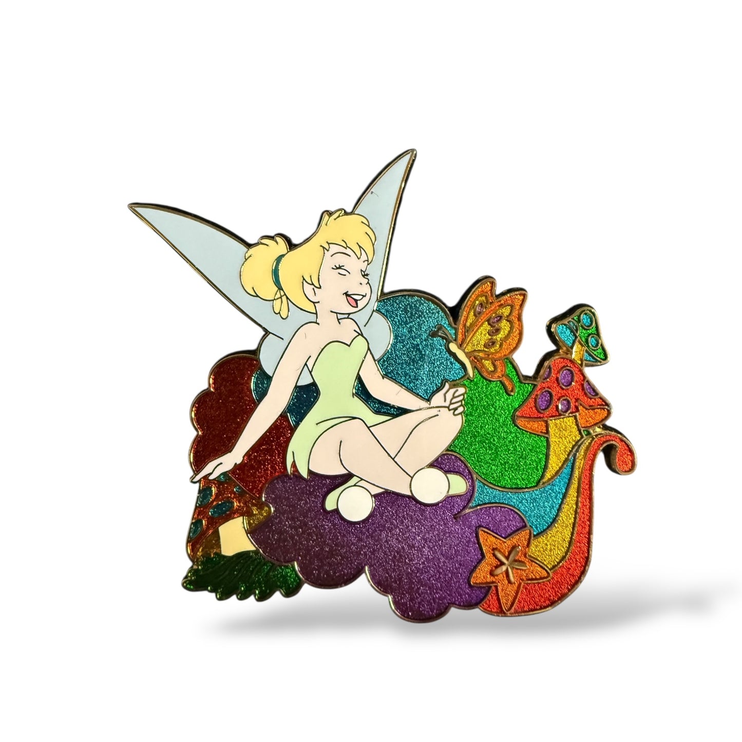 Disney Shopping Rainbow Tinker Bell Seated Pin