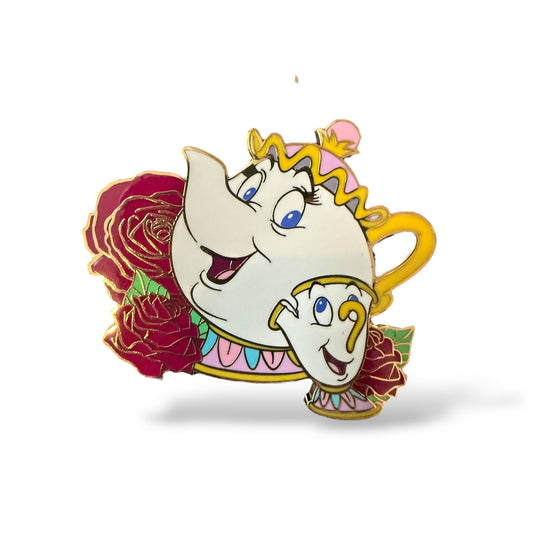 DLRP Mrs Potts and Chip Roses Pin