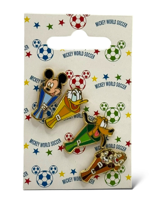 JDS Mickey World Soccer Megaphone 4 Pin Set