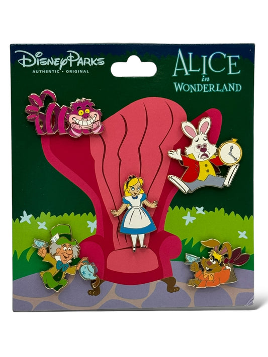 Disney Parks Alice in Wonderland Booster Pin Set