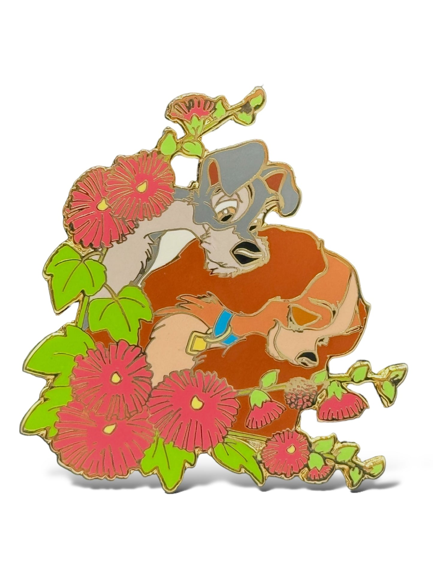 Disney Auctions Lady and The Tramp in Flowers Pin