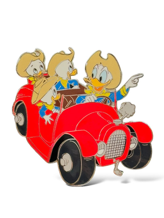 Artist Proof Disney Auctions Western Days Donald and Nephews Silver Metal Pin