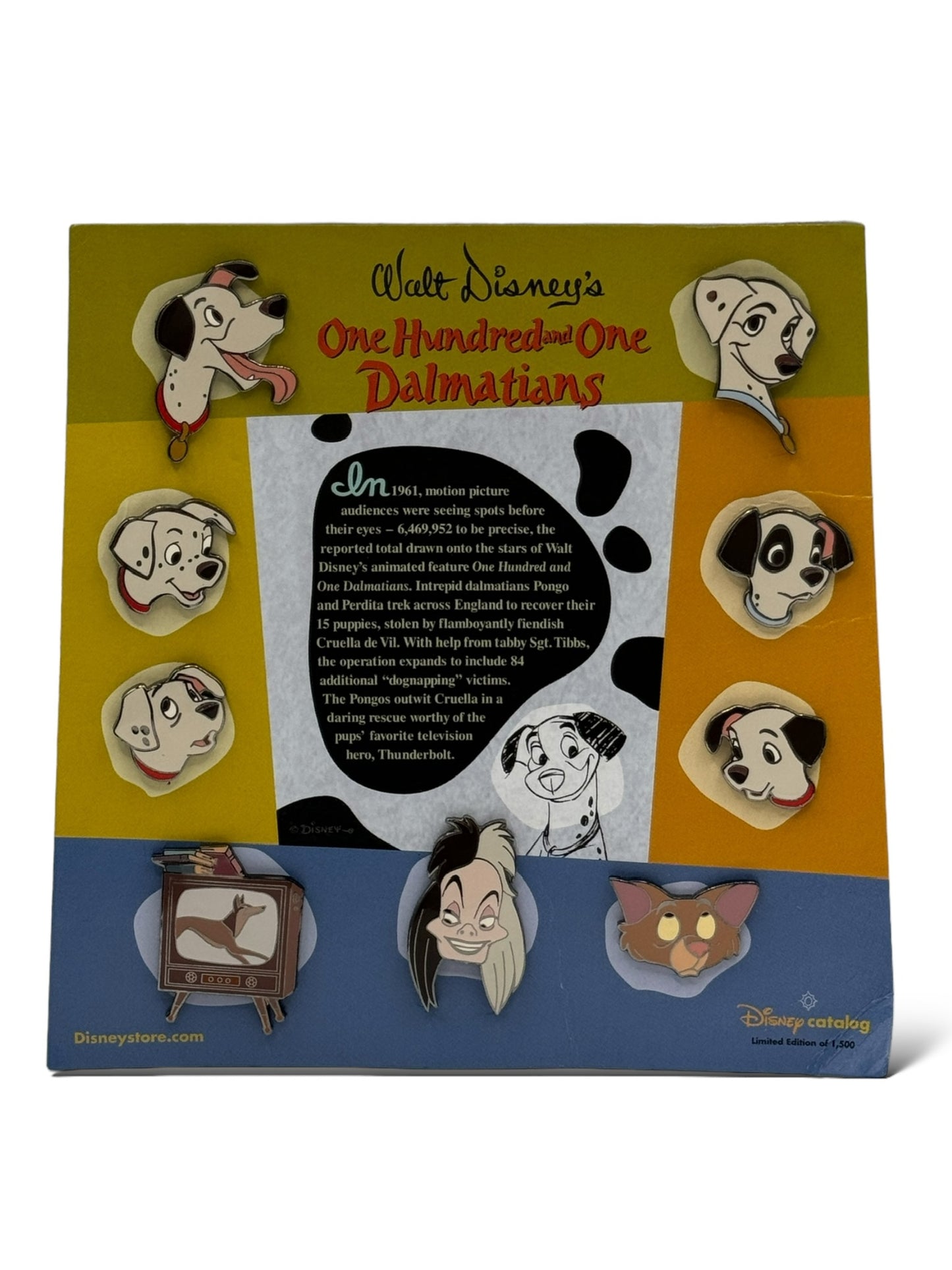 Disney Catalog 101 Dalmatians 9 Pin Set