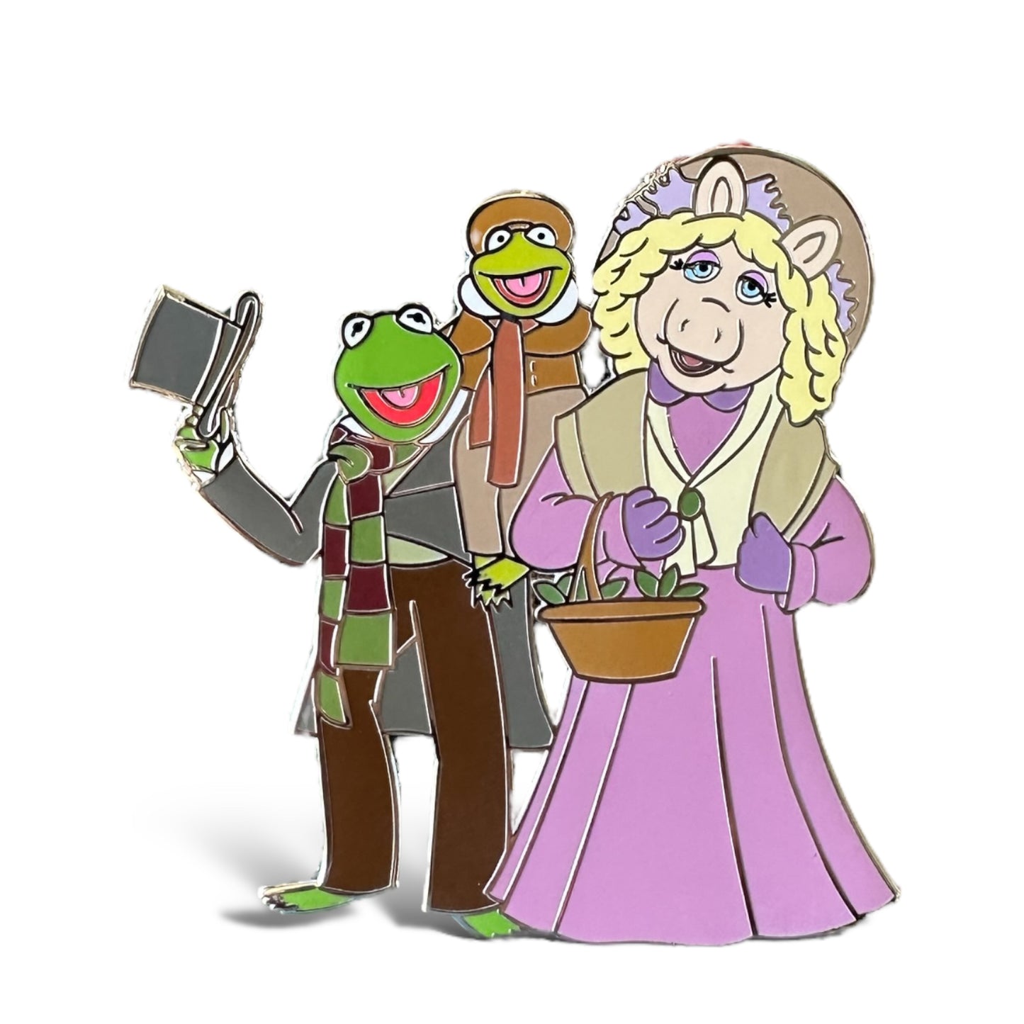 WDI Muppets Christmas Carol Kermit and Miss Piggy Pin