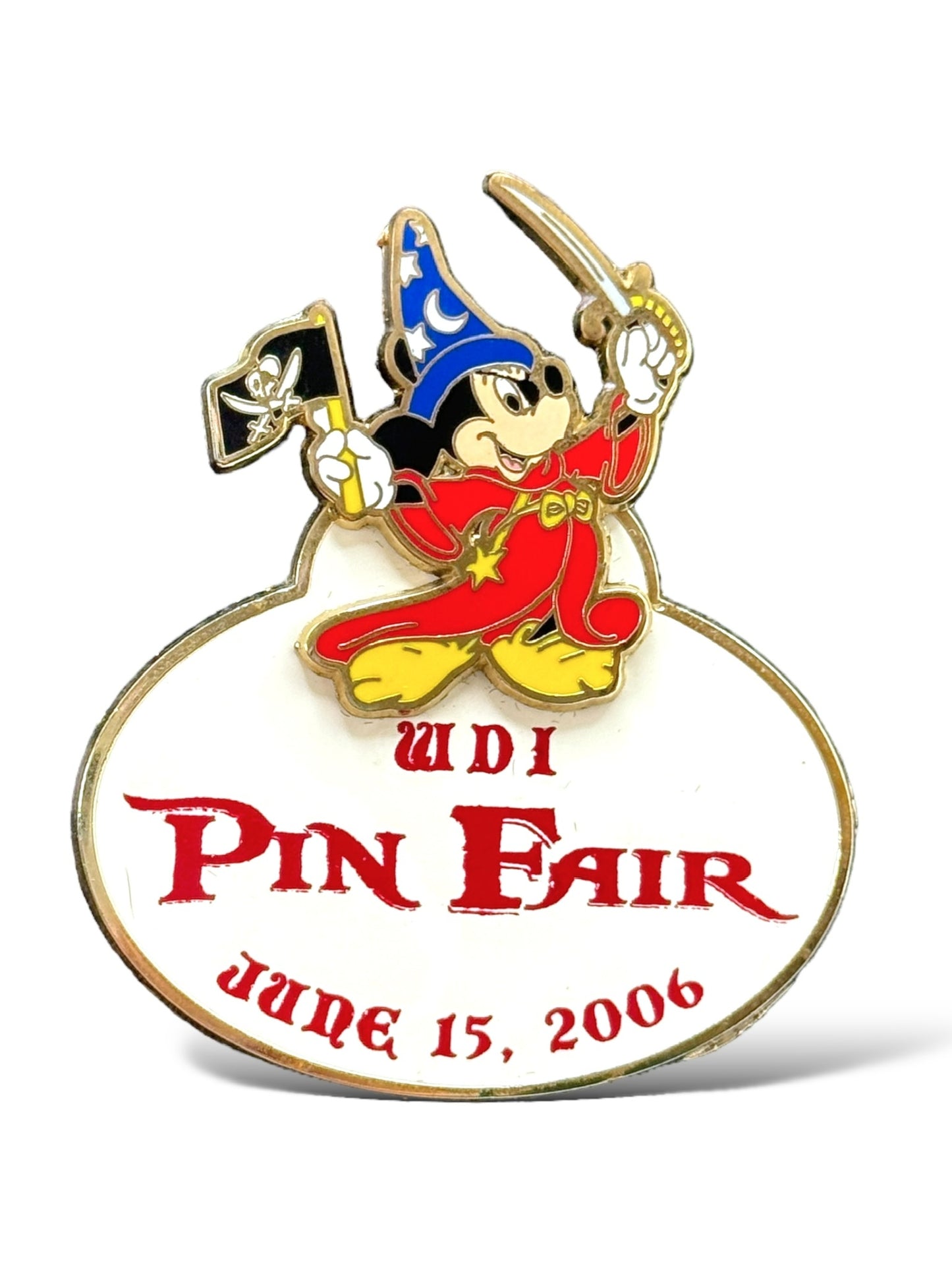 WDI Cast Pin Fair Logo Pirate Sorcerer Mickey Pin