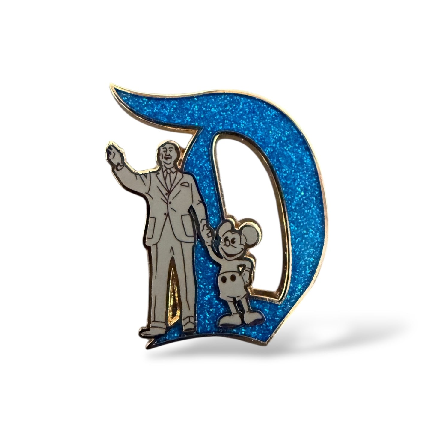 DLR Key to Disneyland Gothic Letter D Glittered Series Partners Statue Pin