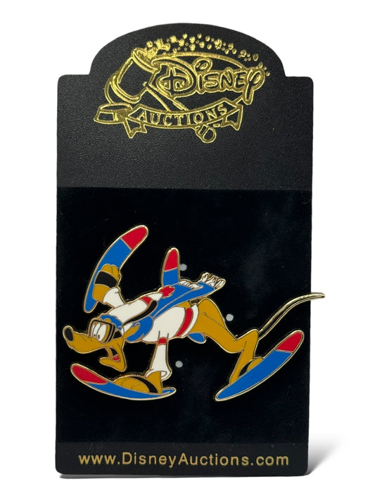 Disney Auctions Pluto on Skis Pin