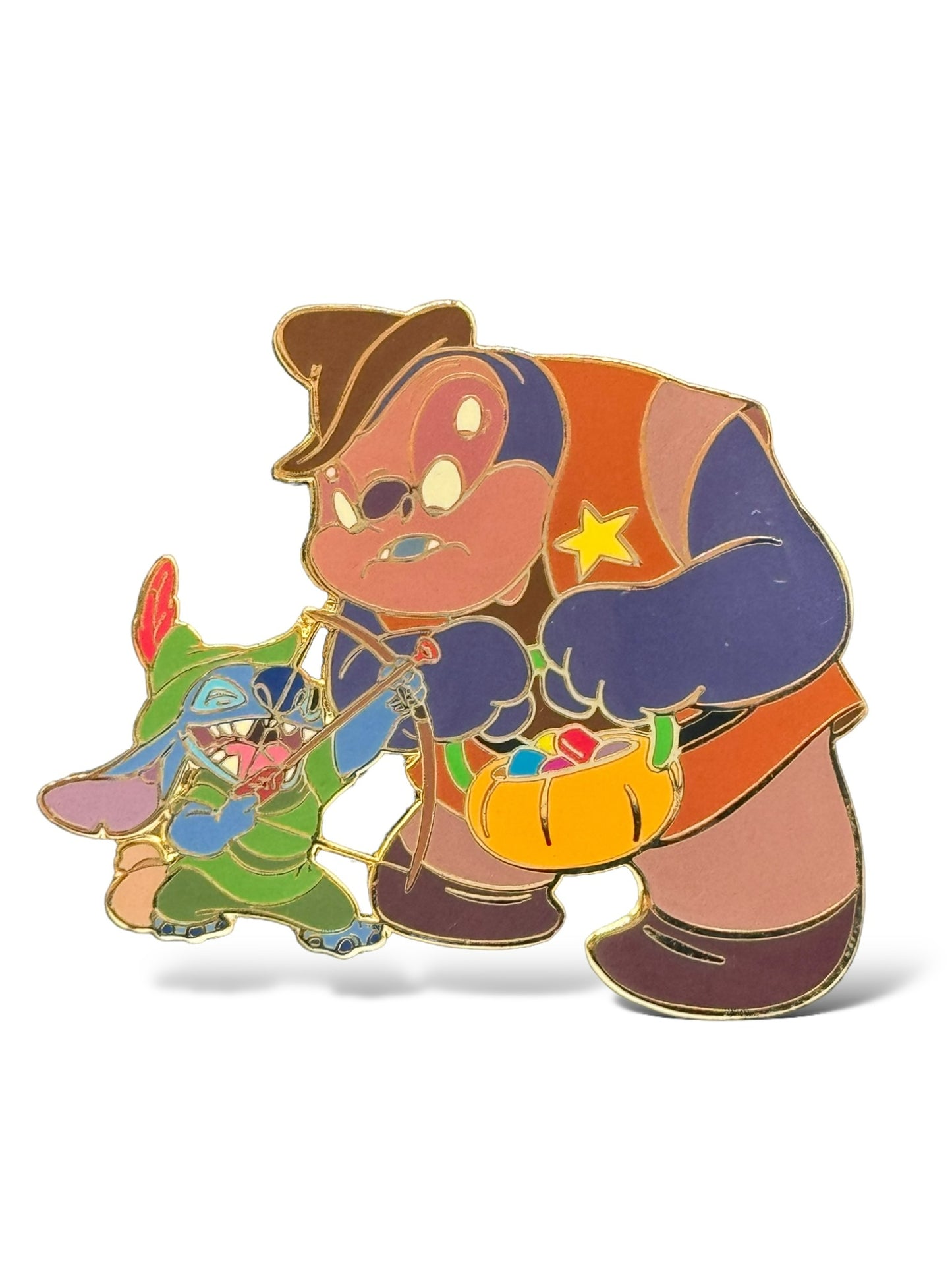 Disney Auctions Halloween Stitch and Jumbaa as Robin Hood and Sheriff Pin