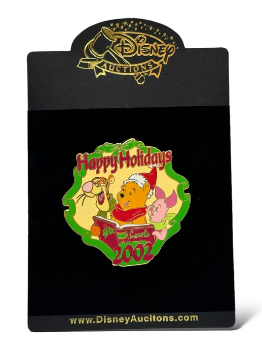 Disney Auctions Happy Holidays 2002 Winnie The Pooh and Friends Pin