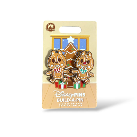 Disney Parks Chip n' Dale Gingerbread Build-a-Pin Set