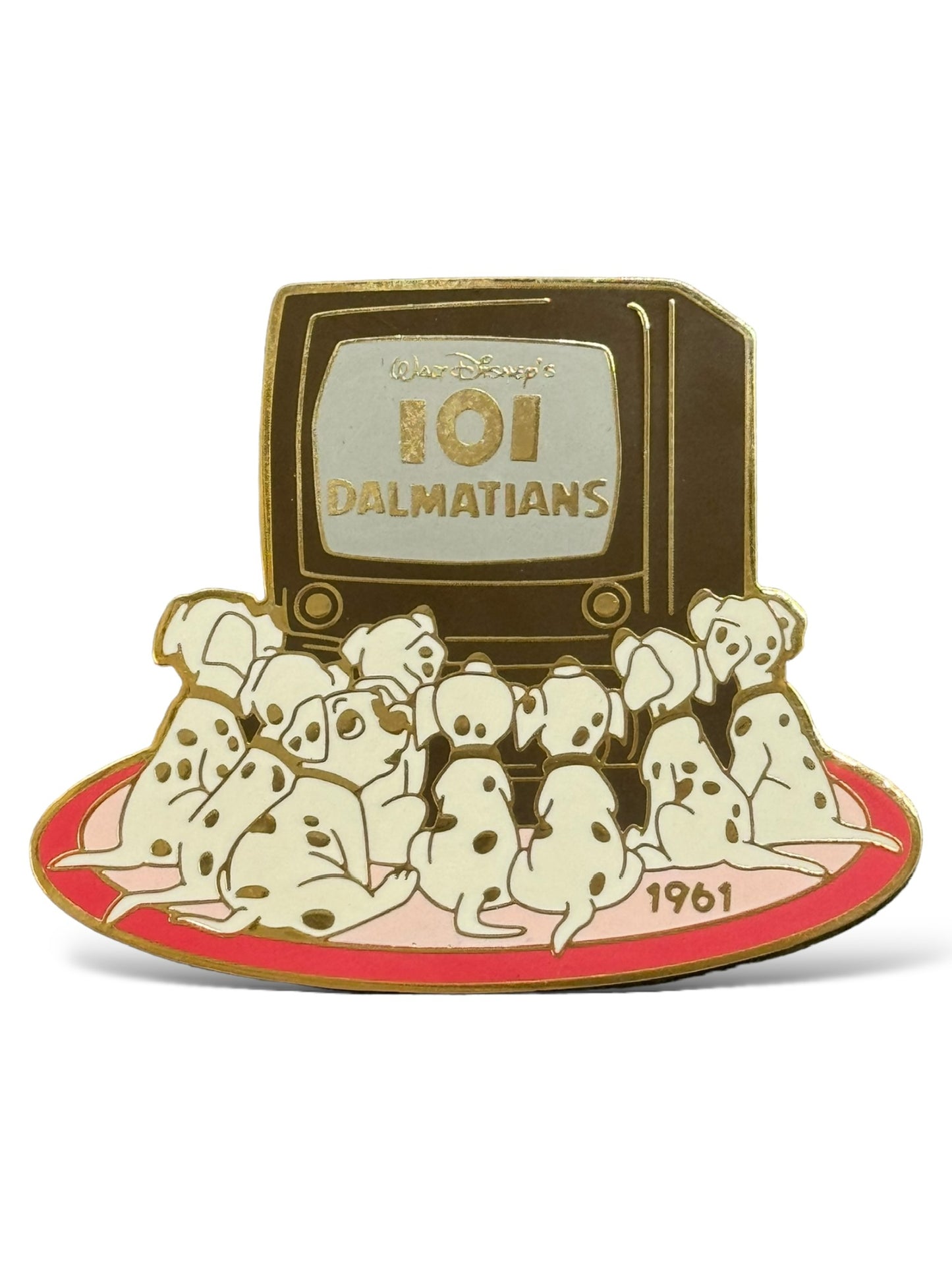 JDS History of Art 101 Dalmatians Puppies Watching TV Pin