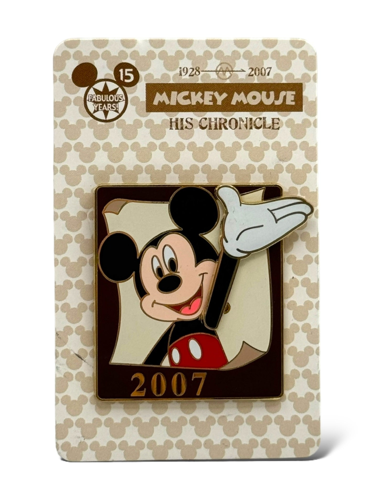 JDS Mickey Mouse Chronicle Mickey Waving Slider Pin