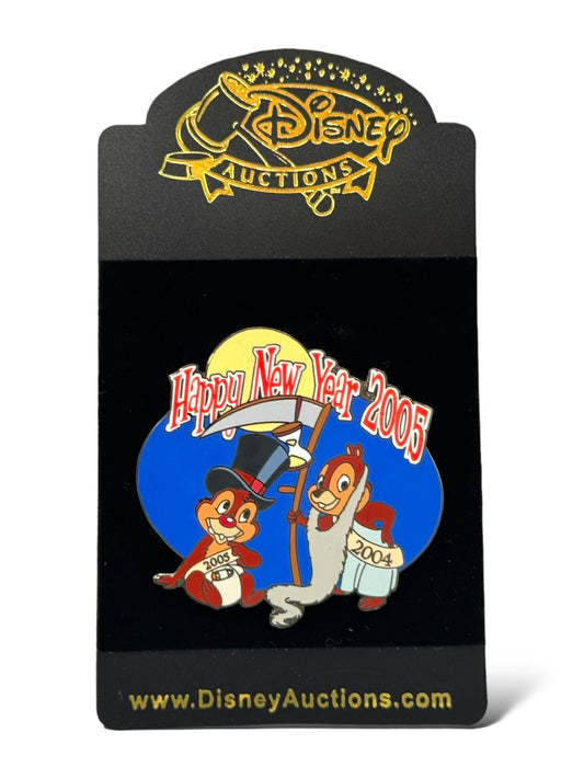 Disney Auctions Happy New Year 2005 Chip n' Dale Pin