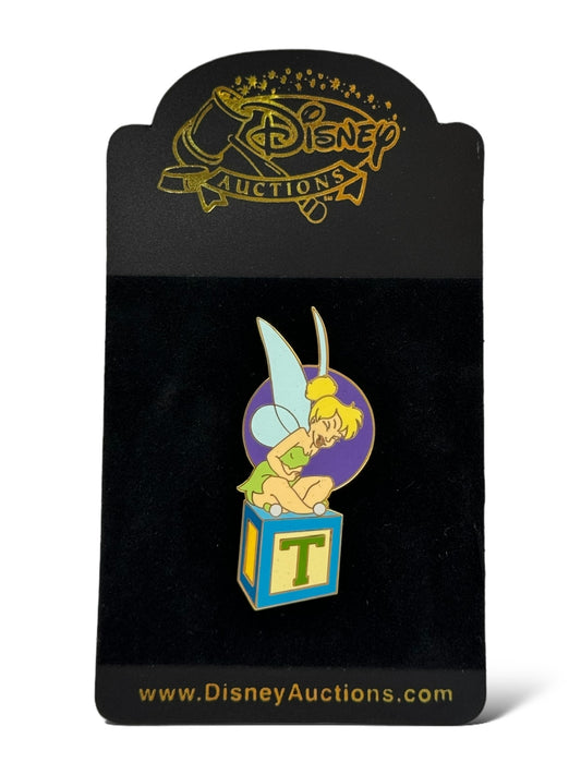 Disney Auctions Tinker Bell Laughing on Toy Block Pin