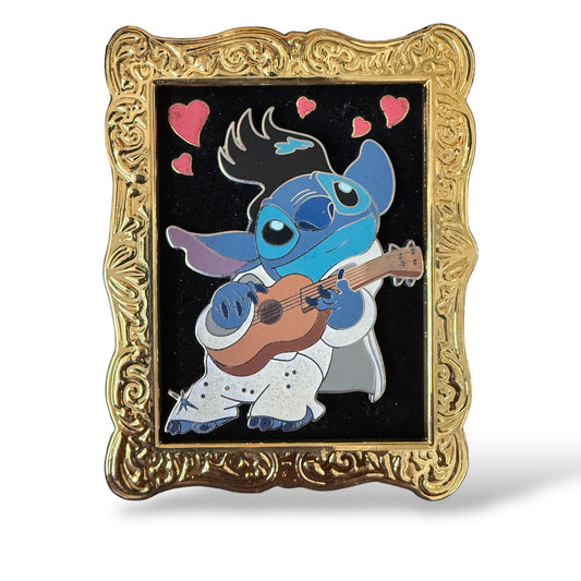 DLR Featured Artist Collection Susan Foy Stitch Elvis on Velvet Jumbo Pin