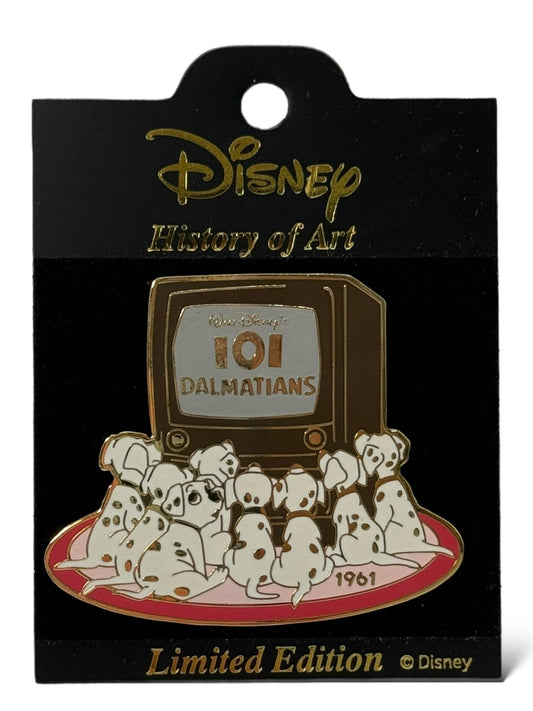 JDS History of Art 101 Dalmatians Puppies Watching TV Pin