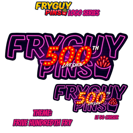 FryGuy Logo Frive Hundredth Fry Pin