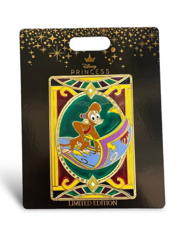 Disney Sidekicks Stain Glass Abu and Magic Carpet Pin