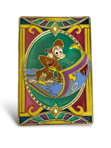Disney Sidekicks Stain Glass Abu and Magic Carpet Pin