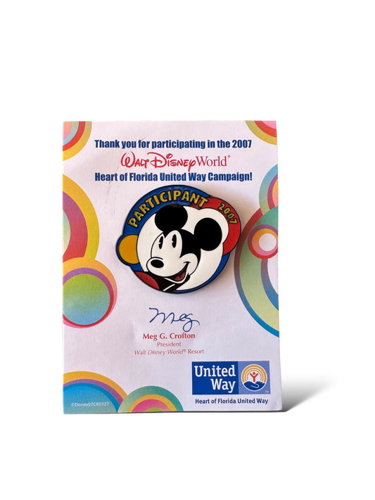DEC United Way Participant 2007 Mickey Pin