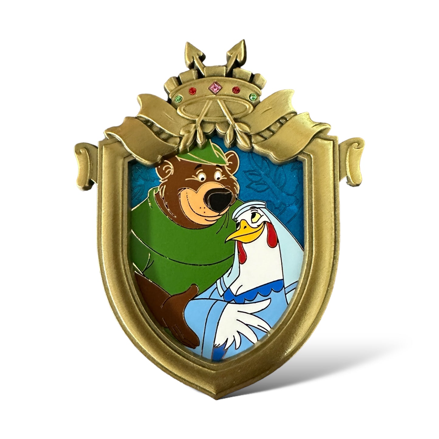 WDI 50th Anniversary Robin Hood Little John and Lady Kluck Pin