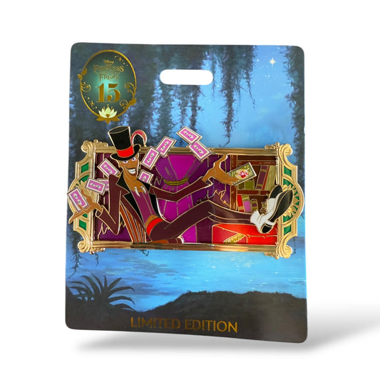 WDI Princess and the Frog 15th Anniversary Dr. Facilier Fortune and Fate Cards Jumbo Pin