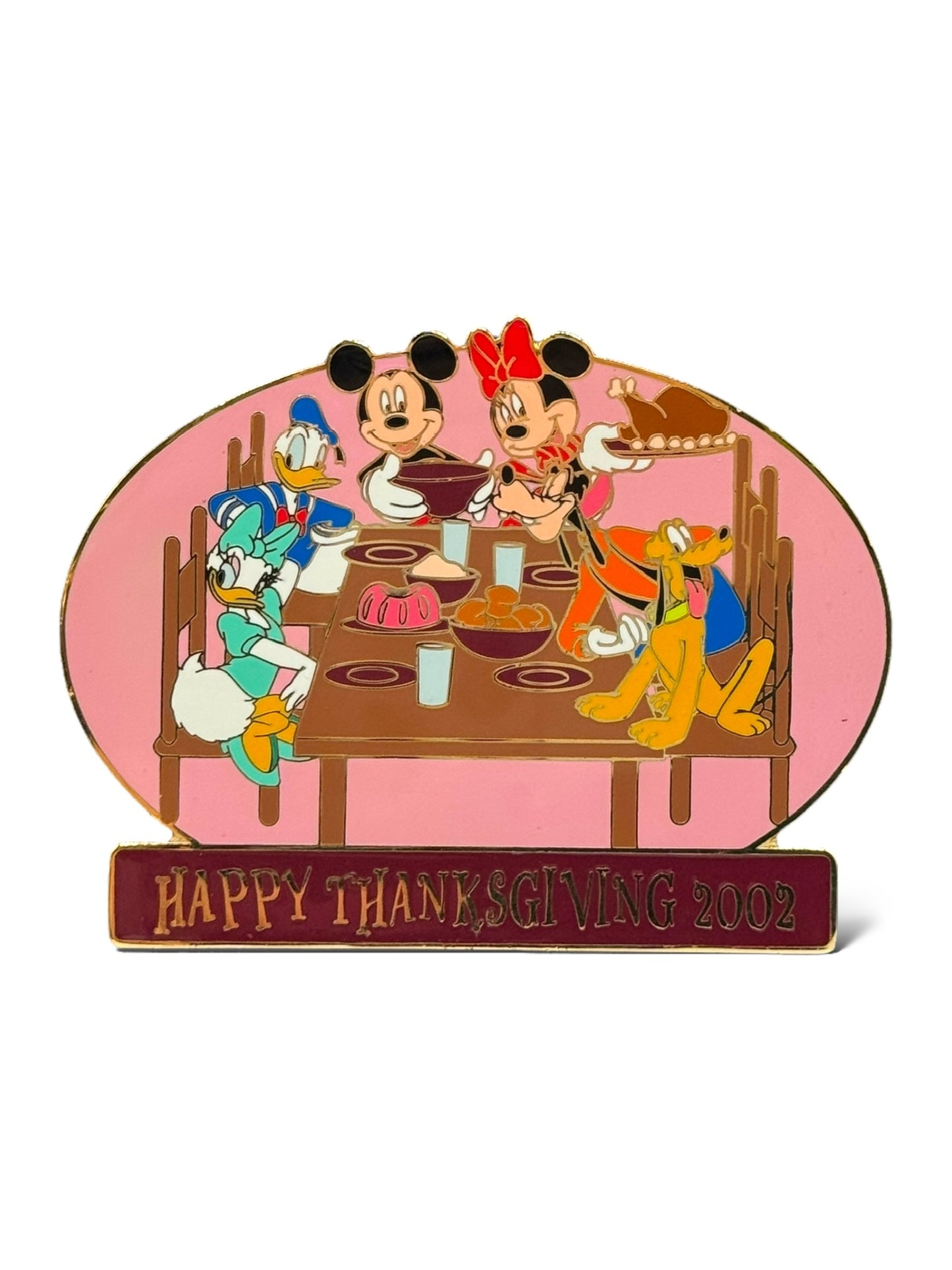Disney Auctions Happy Thanksgiving 2002 Mickey and Friends Pin