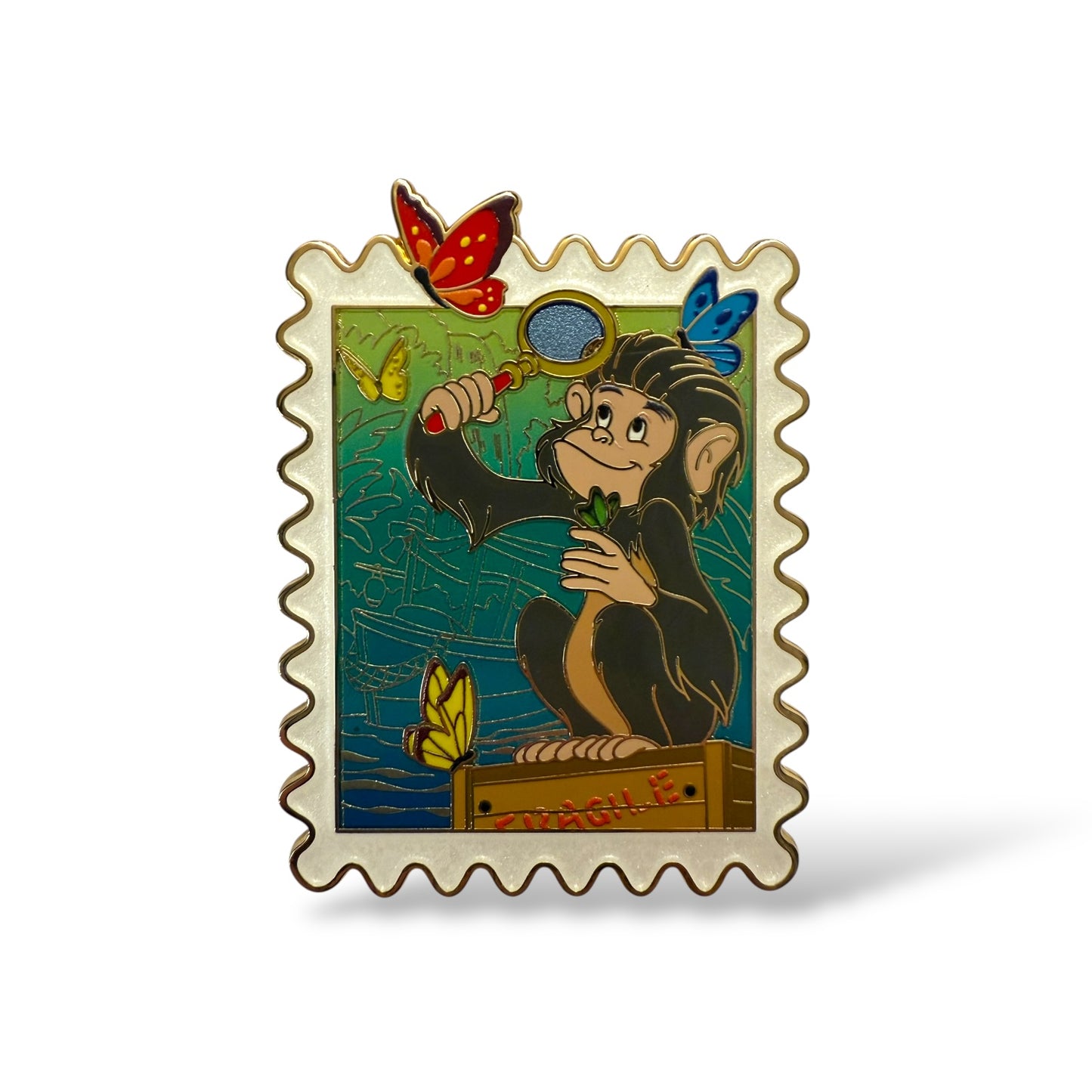 WDI Disney Park Stamps The Jungle Cruise Monkey Pin