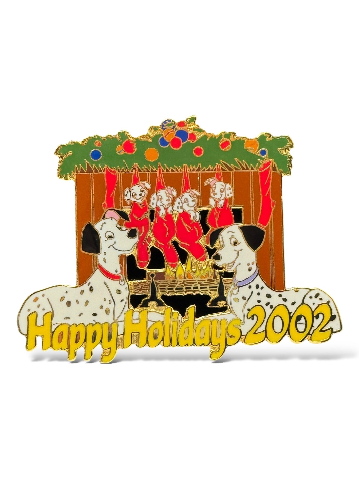 Disney Auctions Happy Holidays 2002 Pongo and Perdita Dalmatians Pin