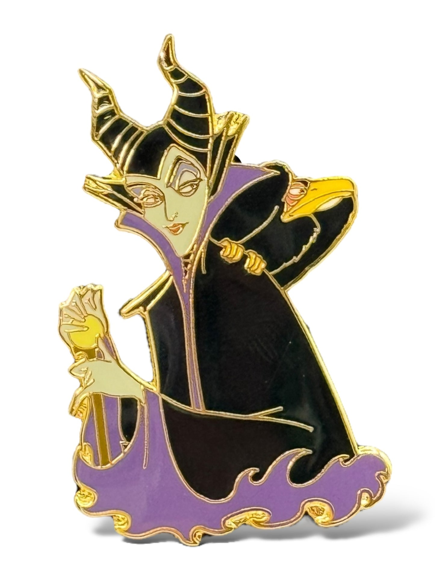 Disney Auctions Maleficent with Diablo on Shoulder Looking Back Pin