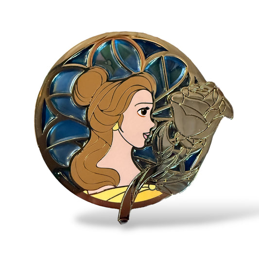 DLRP Belle with the Rose Stained Glass Pin