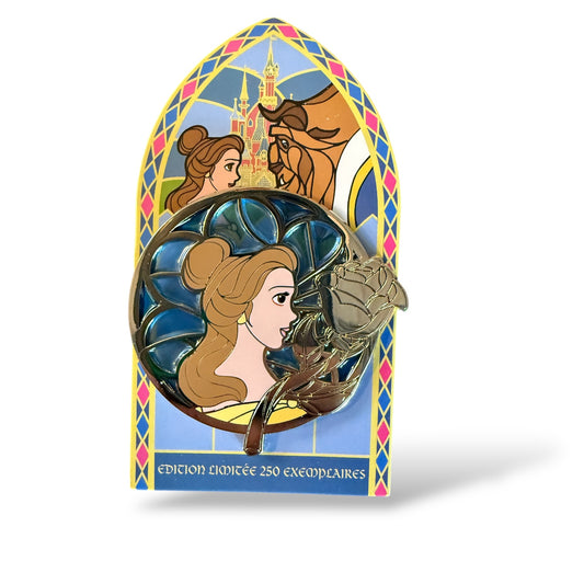 DLRP Belle with the Rose Stained Glass Pin