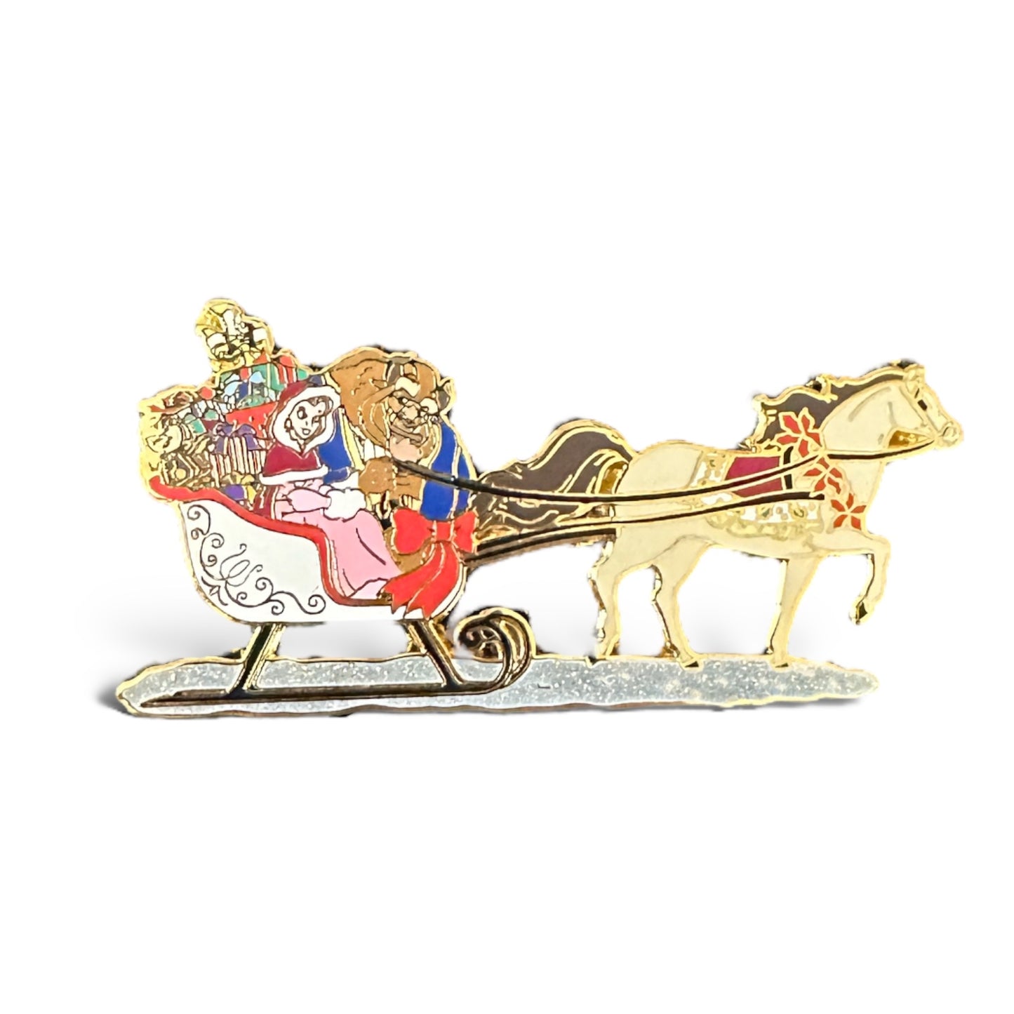 Disney Auctions Home For The Holidays Belle and Beast Pin