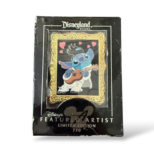 DLR Featured Artist Collection Susan Foy Stitch Elvis on Velvet Jumbo Pin