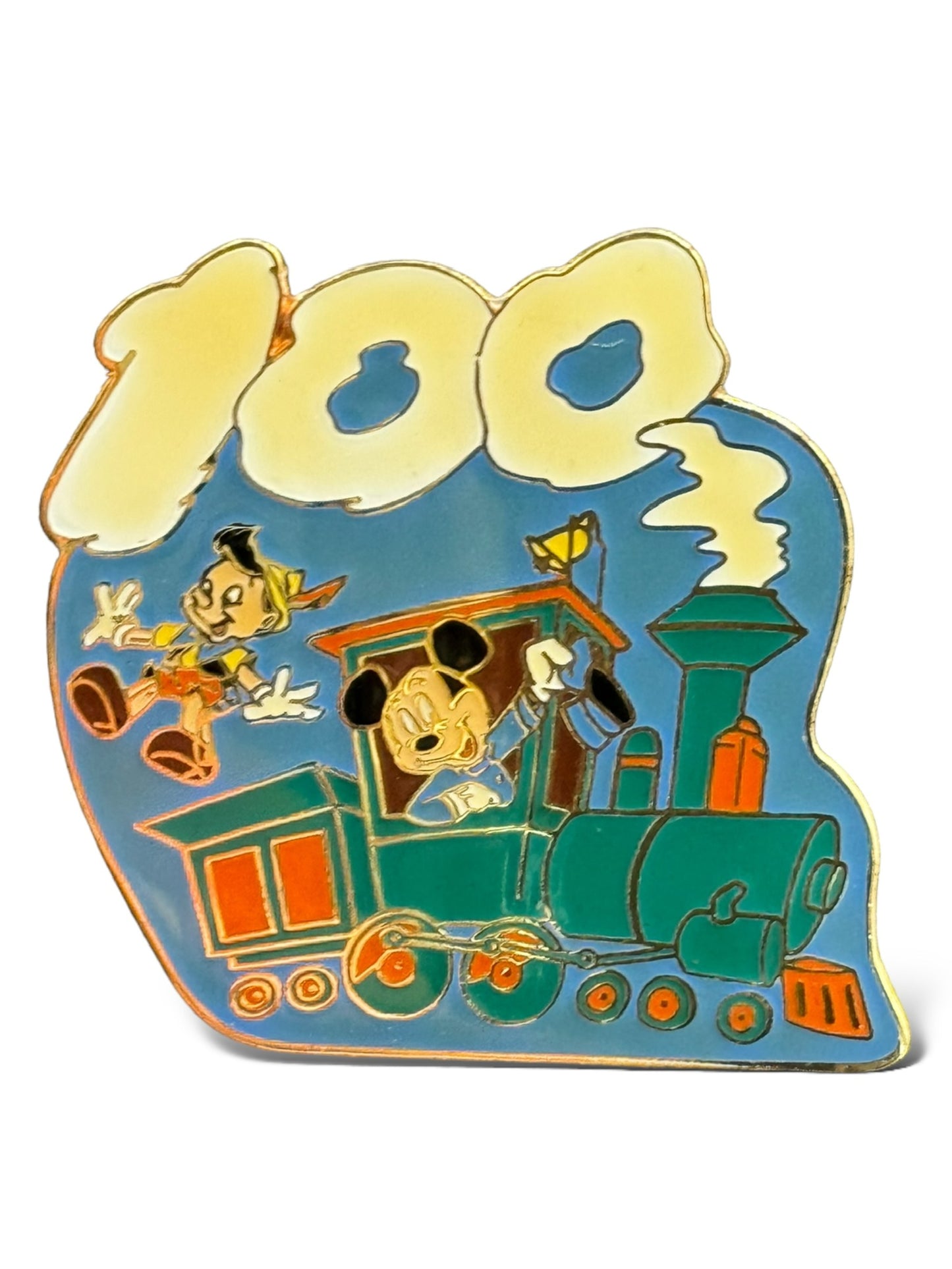 JDS 100 Years of Magic Train Conductor Mickey and Pinocchio Pin