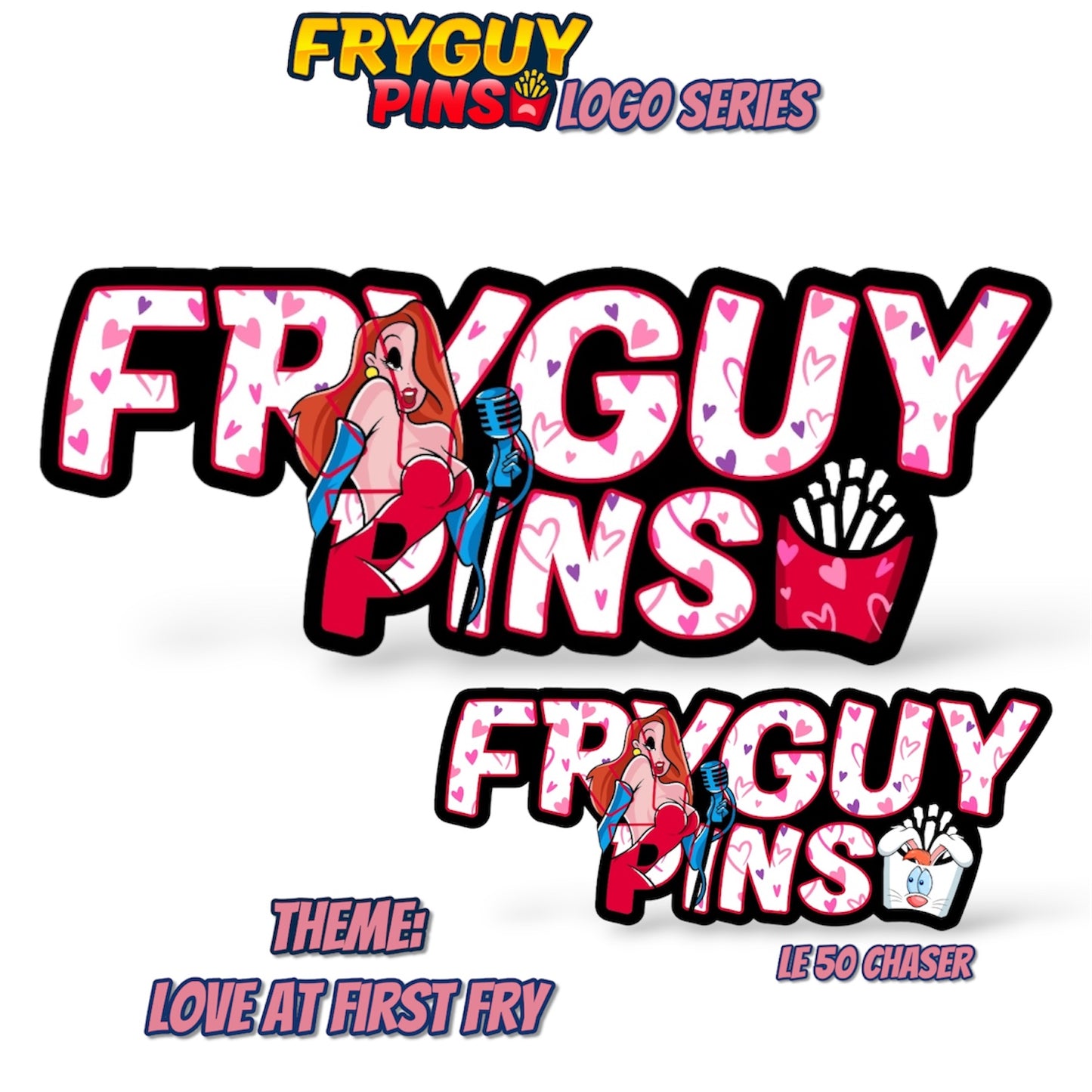FryGuy Logo Love at First Fry Pin