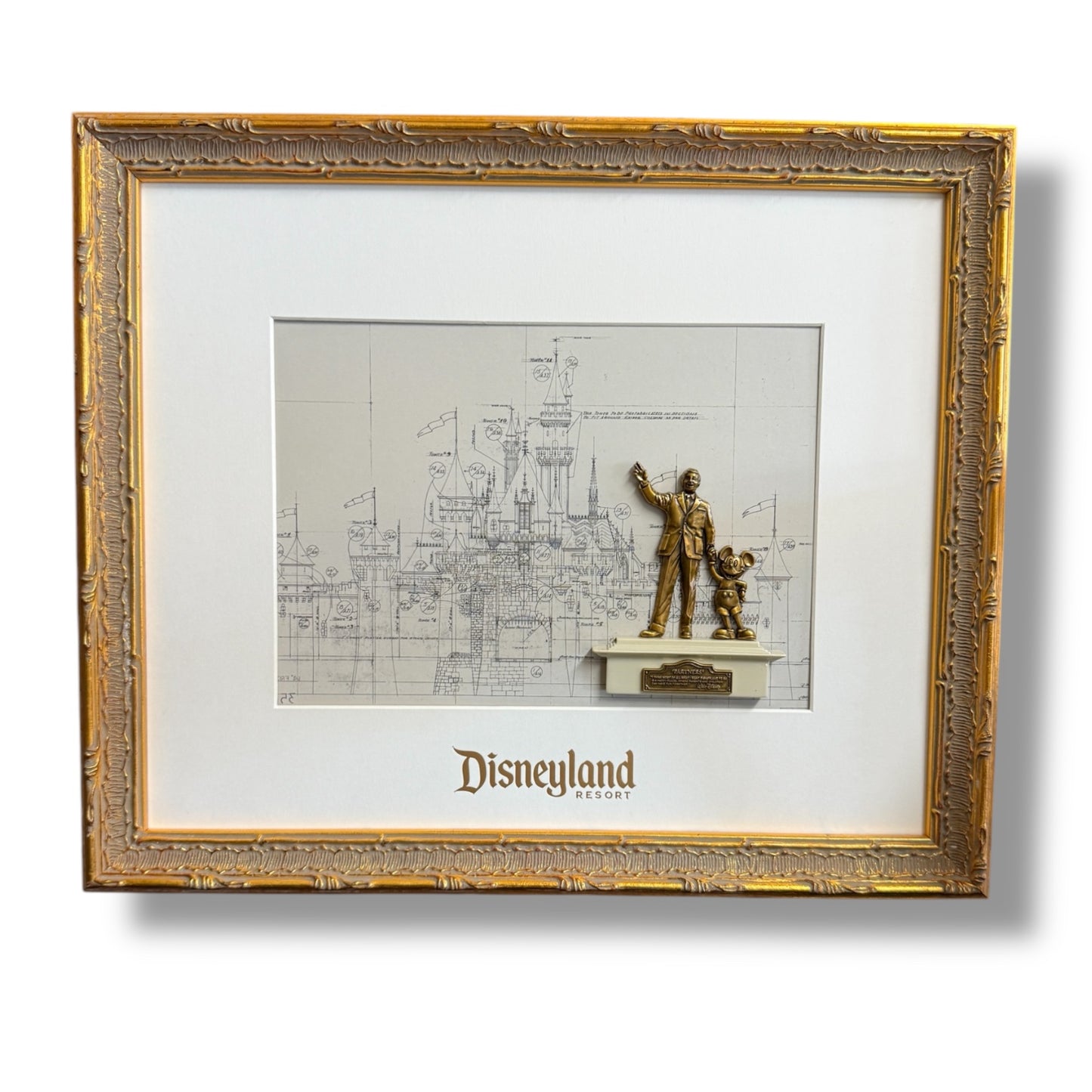 Disney Store Joy in Our Parks Disneyland Partners Statue Frame Set