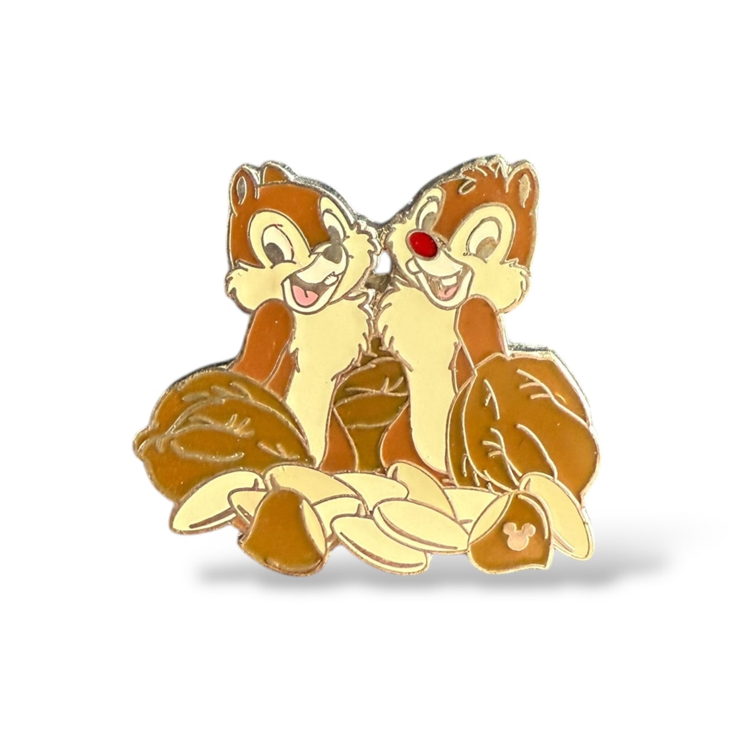 Cast Lanyard Chip n' Dale Health Food Acorns and Walnuts Hidden Mickey Pin