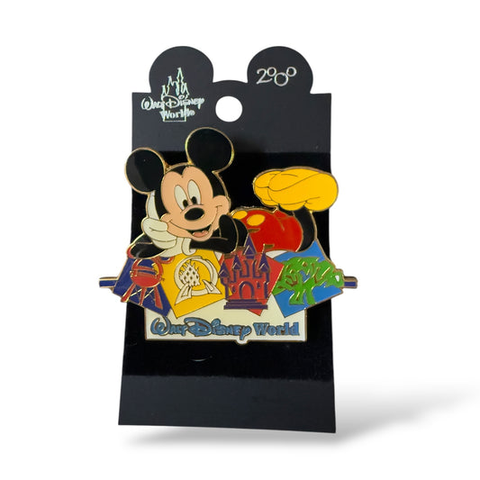 WDW Mickey Mouse Four Park Logos Lapel Pin