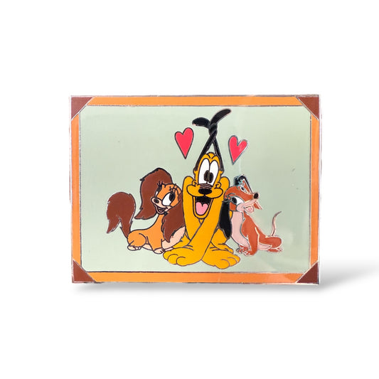 Artist Proof Disney Auctions Valentine Pluto, Fifi and Dinah Silver Metal Pin