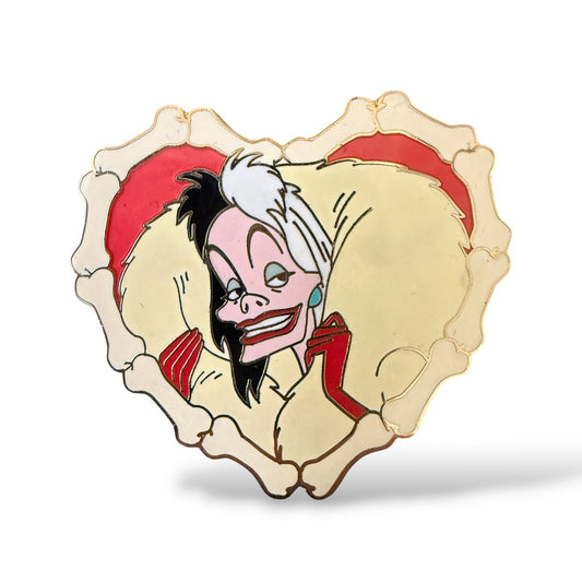 WDW Villain Heart Collection Cruella de Vil Pin