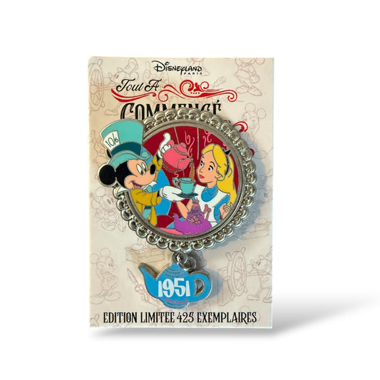 DLRP Pin Trading Event It All Started with a Mouse Mickey as Mad Hatter with Alice Pin