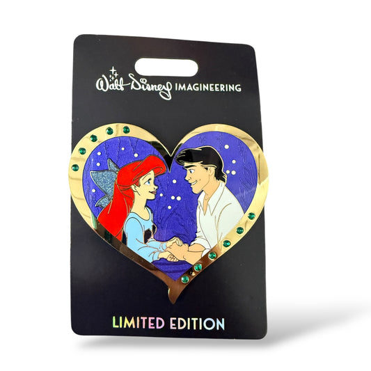 WDI Valentine Jeweled Heart Ariel and Eric Pin
