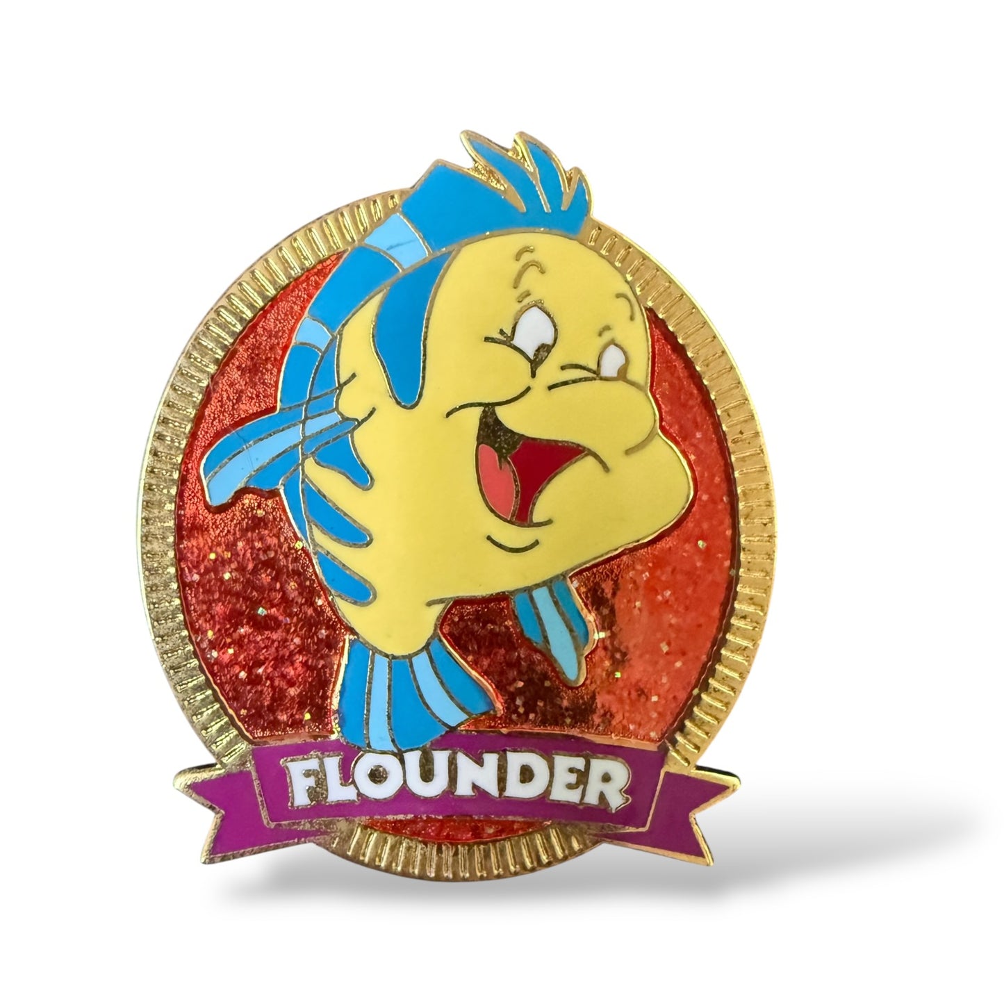 JDS Glitter Ovals Flounder Pin
